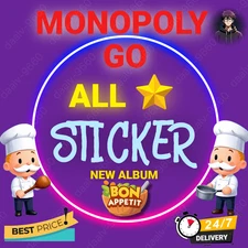 Monopoly  Go 1-6 Stars ⭐ALL Stickers Available /CHEAPEST PRICES🔥SUPER FAST⚡24/7