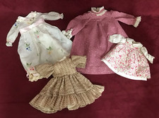 Lot of 4 NICE Vintage Doll Dresses Various Sizes