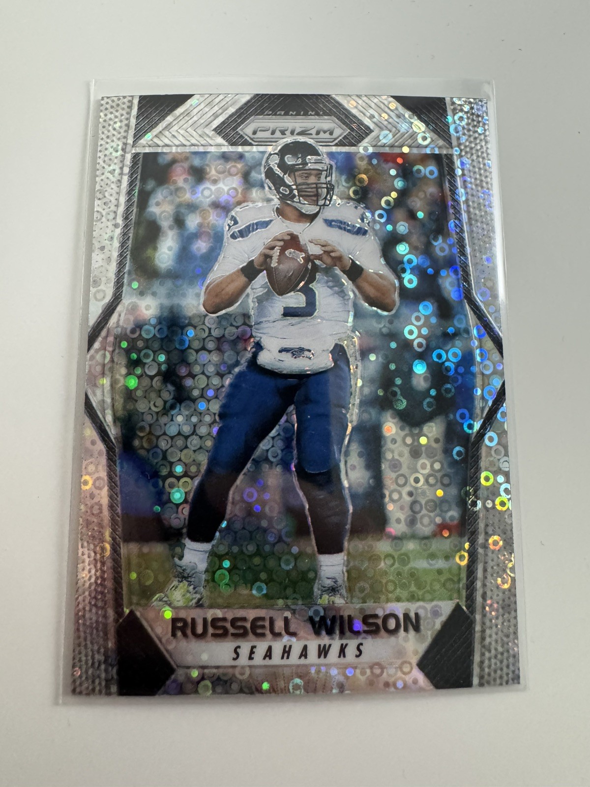 2017 Panini Prizm #127 Russell Wilson Prizm Disco
