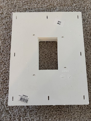 #ad SturdiMount Receptacle Mount Trim White 6quot; x 8.5quot; NEW PVC MOUNT BLOCK $19.93