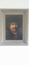 After Rembrandt – Self Portrait Reproduction – Vintage Baroque – 20th C. Oil