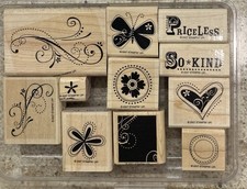 Stampin Up PRICELESS-retired wood set of 11