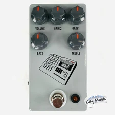 Used JHS 424 Gain Stage Preamp Distortion Overdrive Guitar Effects Pedal ♫