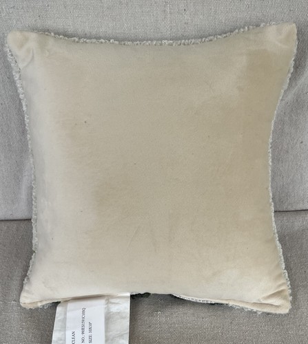 Tulips Hooked Needle Punch 10" Accent Pillow Reverses to Ivory Velveteen EUC - Picture 6 of 6