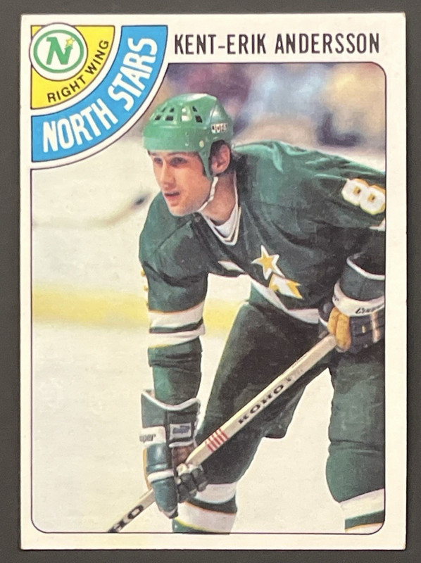 Topps Kent-Erik Andersson #17 Minnesota North Stars NHL RC Auto 1978-79