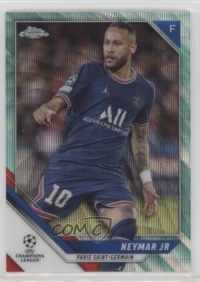 2021 Topps Chrome UEFA Champions League Aqua Wave Refractor 13/199 Neymar Jr n0c