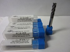 10pcs 1/4" Carbide End Mills Tialn Coated 35/38 Varialble Helix 4 Flt S/E --new