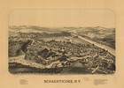 A4 Reprint of American Cities Towns States Map Schaghticoke New York