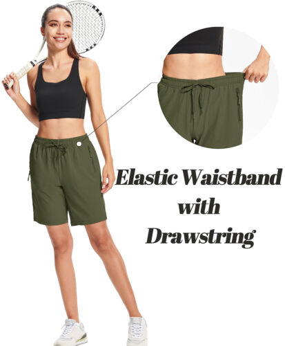 Womens Casual Golf Shorts Quick Dry Lightweight Summer Hiking Work Travel Shorts - Picture 22 of 78