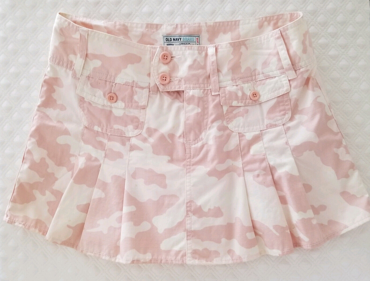 Shorts Skort Pink Camo Denim Skirt Vintage Y2k Light Blue Camo