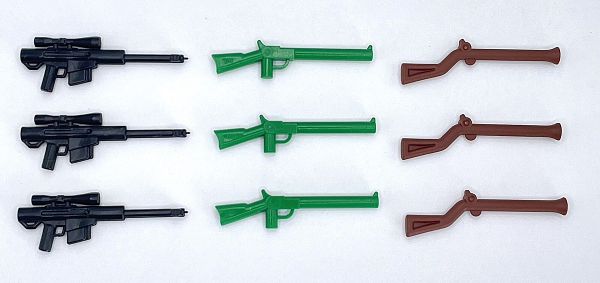 Lego Weapons Pack Lot of 9 Brand New Sniper Musket Green Rifle