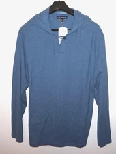 Daniel Cremieux Mens Hoodie XXL Blue Heather w/ Pockets NWT