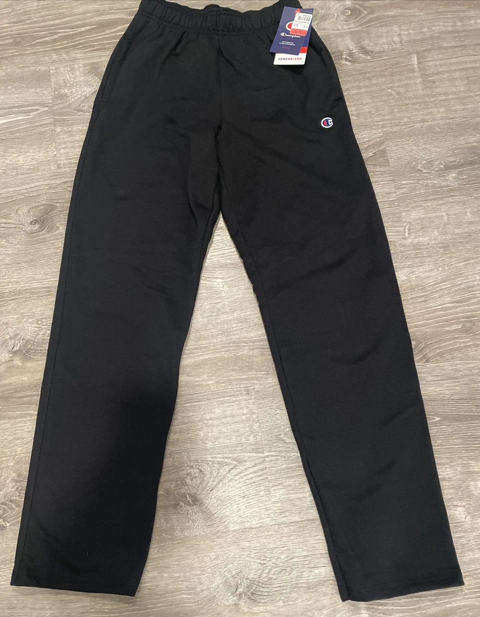 CHAMPION POWERBLEND OPEN BOTTOM PANT - BLACK