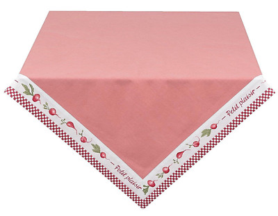 Tischdecke 150 x 150 cm Baumwolle Radieschen Petit Plaisir Clayre & Eef