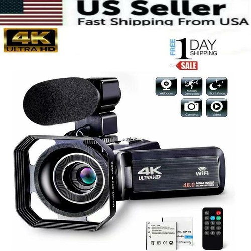 Camcorder Video Camera Ultra HD 4K 48MP Camcorder Camera with