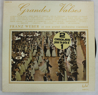 Franz Weber Vinyl Schallplatte Großes Wiener Orchester Große Walzer 2 Schallplatten INT