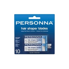 PERSONNA 10-Pack Hair Shaper Stainless Steel Blade 2.25" L x 0.625" W Glide Coat