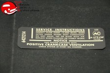 65 Chevelle 396 Air Cleaner Service Instructions Decal 65 Chevelle 396 Air Cleaner Service Instructions Decal