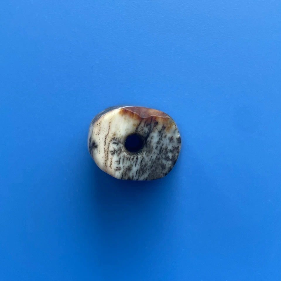 Raro abalorio de jade chino dinastía Han 206 a.C.-220 d.C. Foto 3 de 4