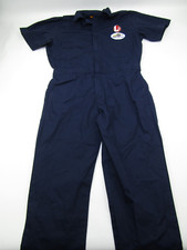 Berne Coveralls Mens Large Chest 42"-44" Automotive Workwear Navy Patches