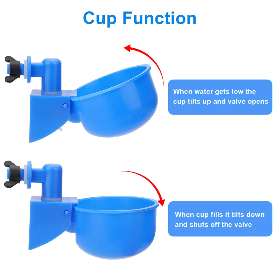 10 PIEZAS Riego Automático Pollo Bebedero Riego para Pato Codorniz Gallina Aves Foto 3 de 4