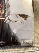 Tobin Stamped For Embroidery Standard size Pillowcase Pair- FLORAL Style 300/59