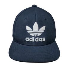 Adidas Snapback Hat Boys Youth Blue OSFY Adjustable Embroidered Trefoil 6 Panel