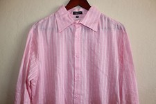 Mens Mission Button Down Striped Dress Shirt - Pink - Size XL