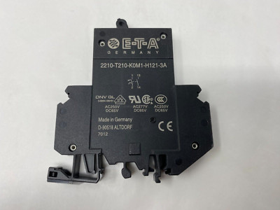 E-T-A 2210-T210-K0M1-H121-3A Toggle Thermomagnetic Circuit Breaker 3A 1P 480V