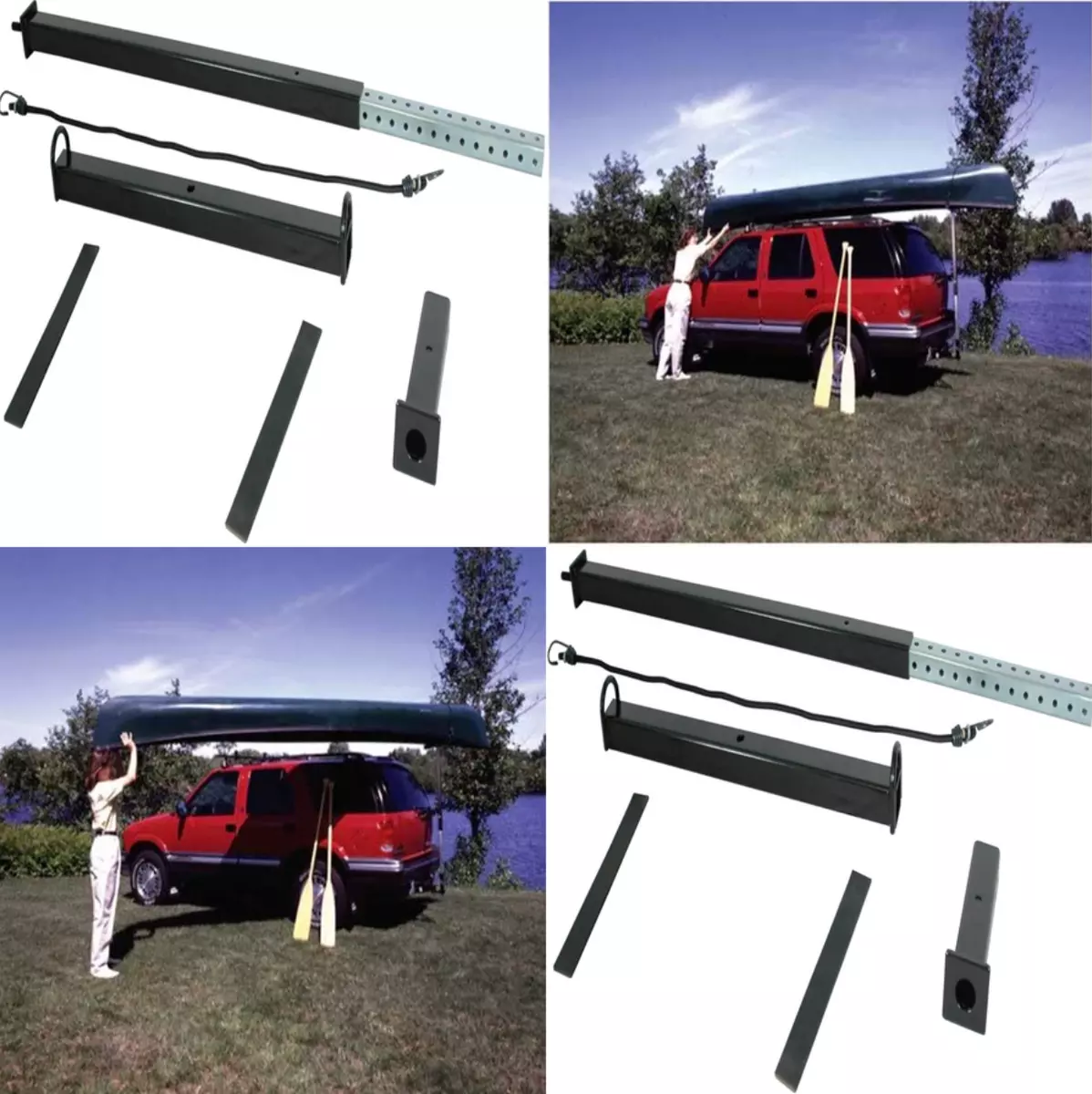 Canoe Loader Rear Trailer Hitch Mount Kayak Car SUV Truck One Person Roof Hauler