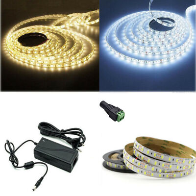 5m Grünes LED Strip Band IP20 (30 LED/m) - Selbstklebend Mit Hohlstecker-Buchse Für Innenbeleuchtung