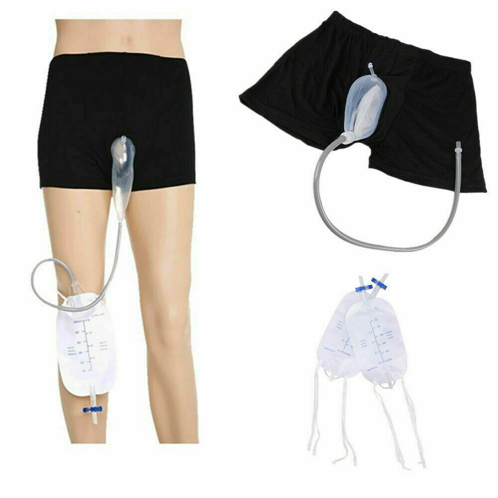 Men's Incontinence Underwear Briefs Silica Gel Urine Collector Urine