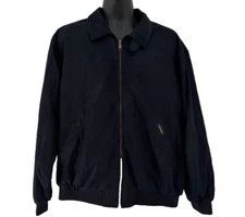 Weatherproof Microfiber Golf Jacket Mens Size Large Black Lightweight Pockets