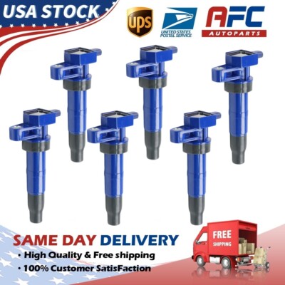 blue of 6 Ignition Coil for Hyundai Santa Fe Azera and Kia Sorento Sedona UF546