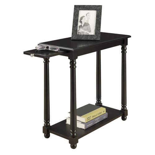 Convenience Concepts End Table 24" H X 11.75" W, Wood Frame Material In Black - Picture 2 of 4
