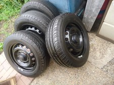 4x 16  NEW Ford Transit Custom  Steel Wheels And Tyres205/65/16+ Centre Hubs