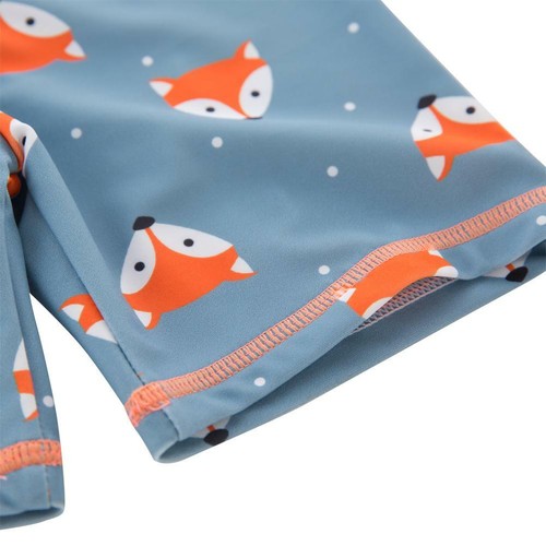 Kid Boys Chic Animals Printed One-Piece Rash Guard with Sun Hat 2pcs Swimsuit Po - Picture 4 of 9