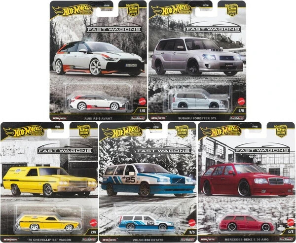 Hot Wheels Premium Car Culture Fast Wagons Mix Complete Set