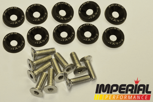 PASSWORD JDM Fender Washers BLACK x10 Honda Civic Integra CRX Type R EK9 EP3 DC2