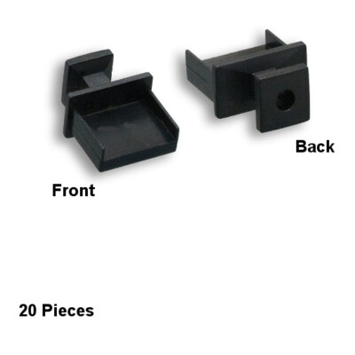Lot of 20pcs USB A Anti-Dust Cover Port Protector with Handle Hard Plastic Black