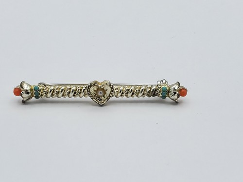 Vintage Herz Stecknadel Brosche Emaille Modeschmuck Geschenk - Bild 2 von 13