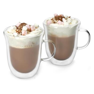 Double Walled Glasses for Hot Chocolate Set of La Cafetière