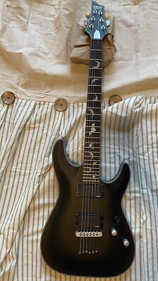 Schecter Damien Platinum-6 SBK Satin Black B-Stock Electric Guitar Platinum 6