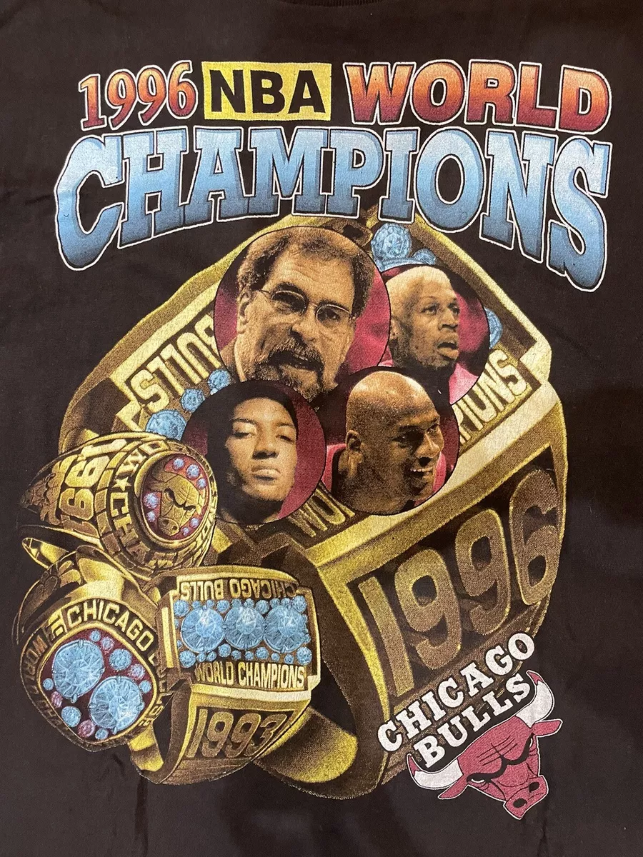 Vintage 1996 Chicago Bulls world champions t-shirt  Vintage shirt design,  Vintage tshirt design, Vintage rap tees