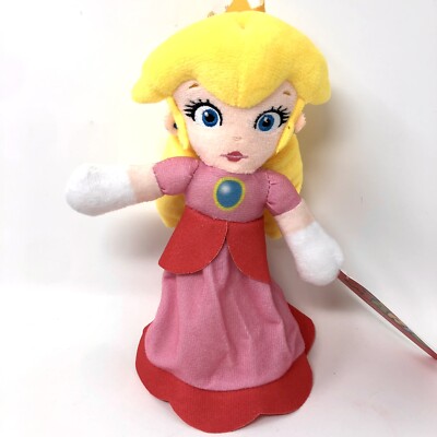 Super Mario Bros. - Princess Peach Soft Plush Doll Stuffed  8''