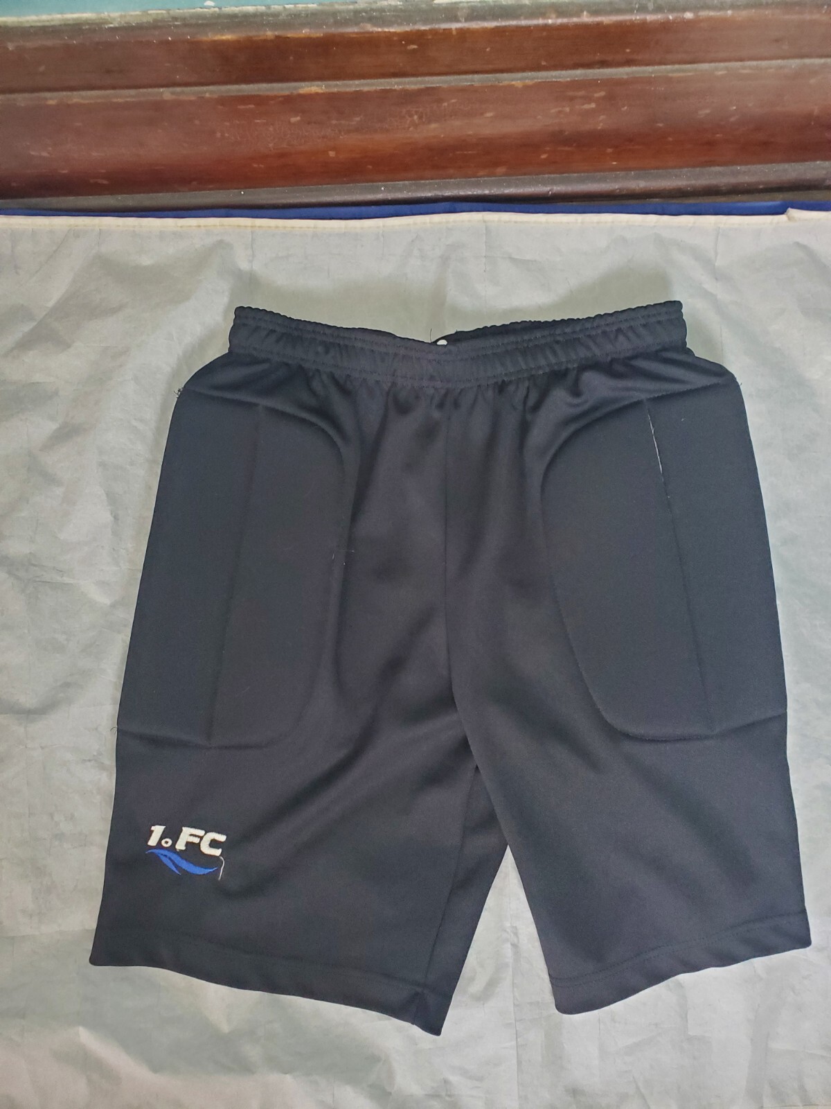 VIntage 1.FC Padded Goalkeeper Soccer Shorts Men's Size Large L Black 90s USA