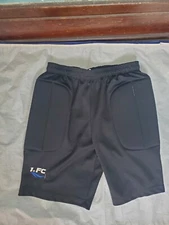 VIntage 1.FC Padded Goalkeeper Soccer Shorts Men's Size Large L Black 90s USA