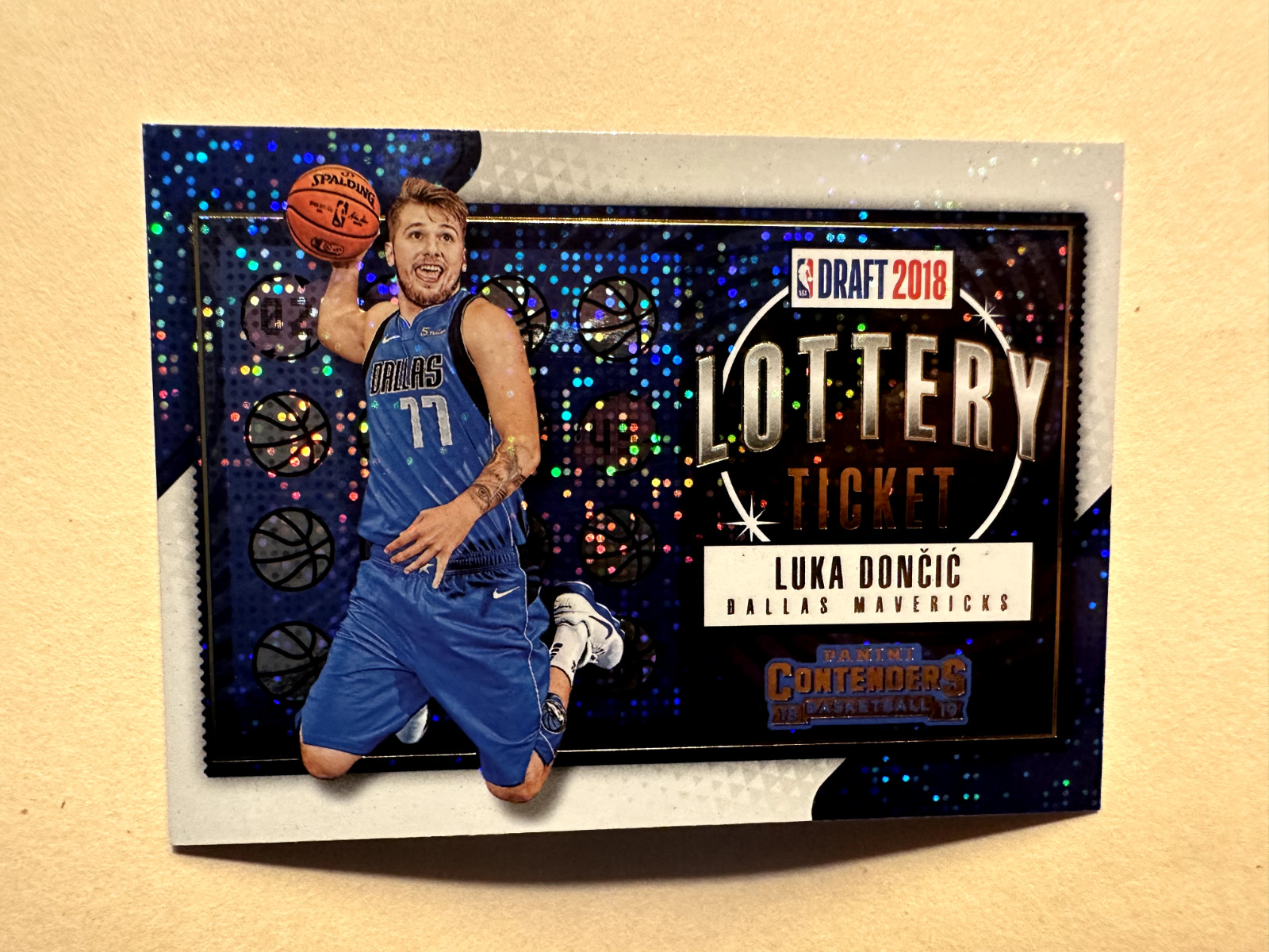 2018 Panini Contenders Luka Doncic RC Lottery Ticket Sparkle Rookie Card #3
