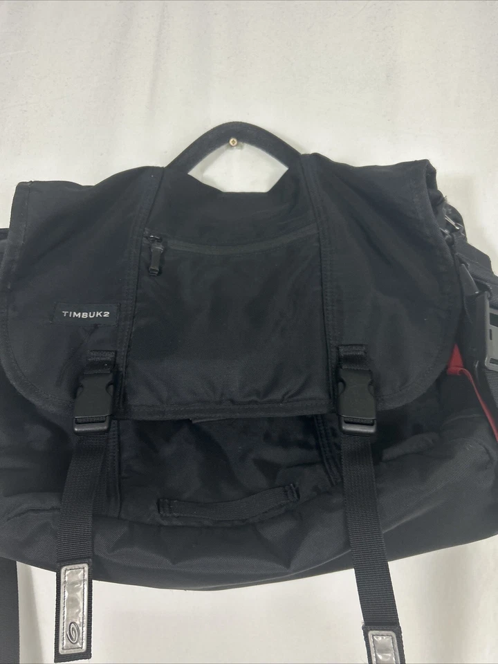 TIMBUK2 ЧЕРНЫЙ MESSENGER СУМКА VGC!  «Хотел бы я быть немного выше» 14 x 12 x 6,5 - Изображение 3 из 4