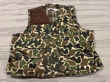 Men's RED HEAD Bone Dry Camo Corduroy Hunting Game Pouch Vest Size XL